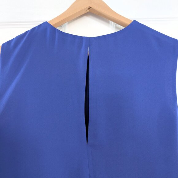 RW&CO peplum keyhole sleeveless top blue size XS - Picture 5 of 16